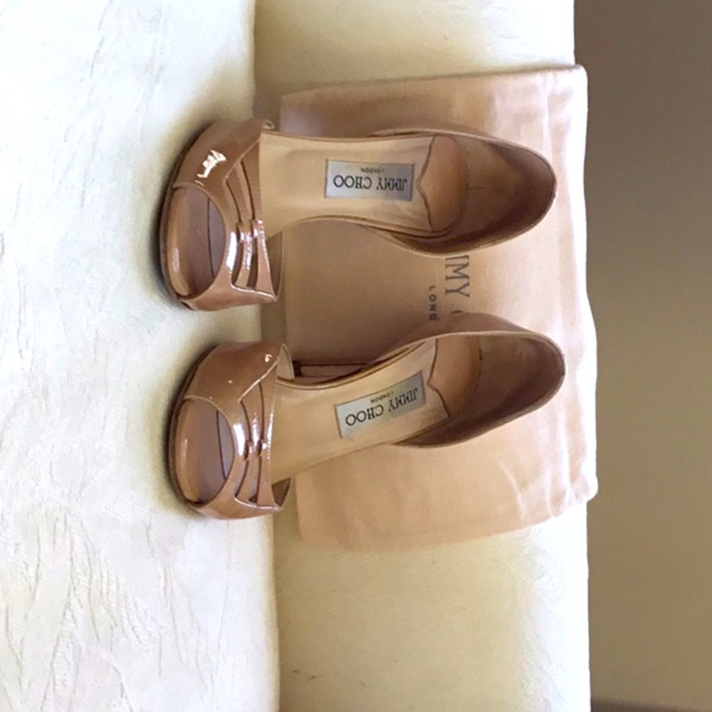 Jimmy Choo Nude Patent Shoes